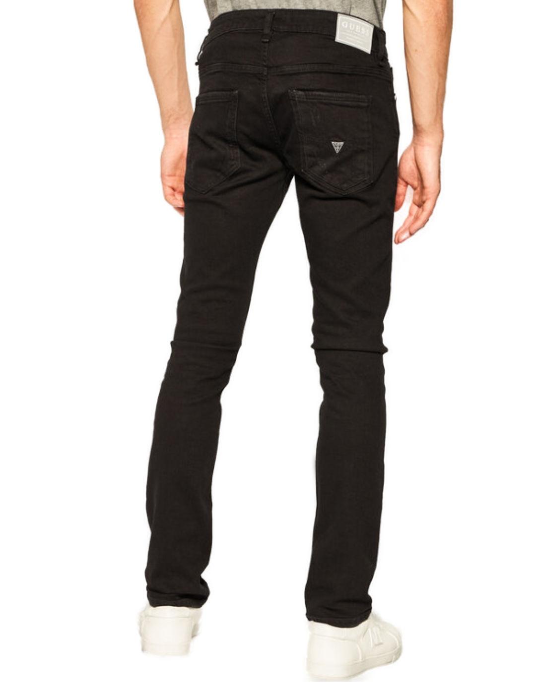 Pantalón vaquero Guess Miami negro skinny para hombre