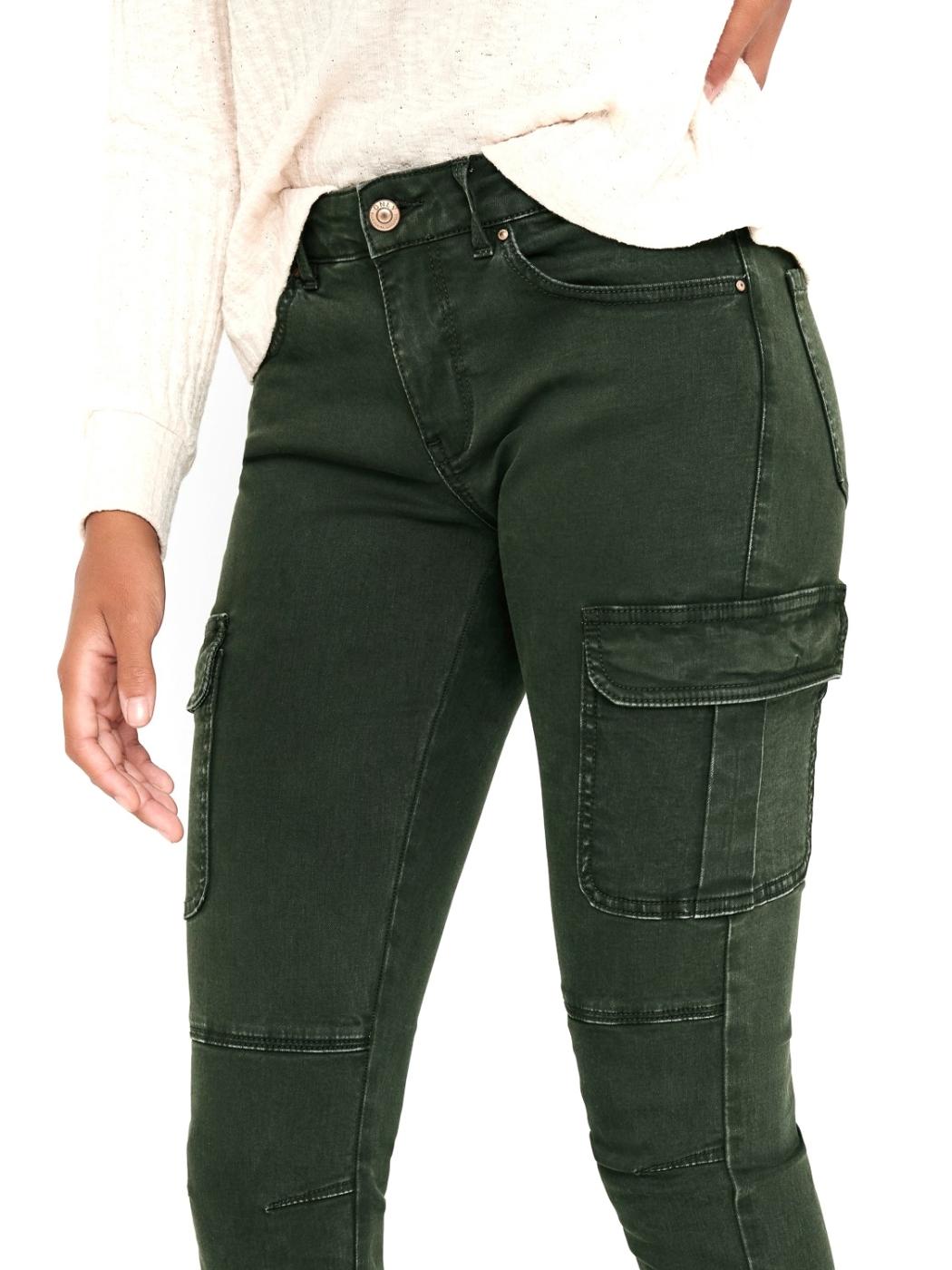 Pantalón Only Missouri cargo kaki de mujer
