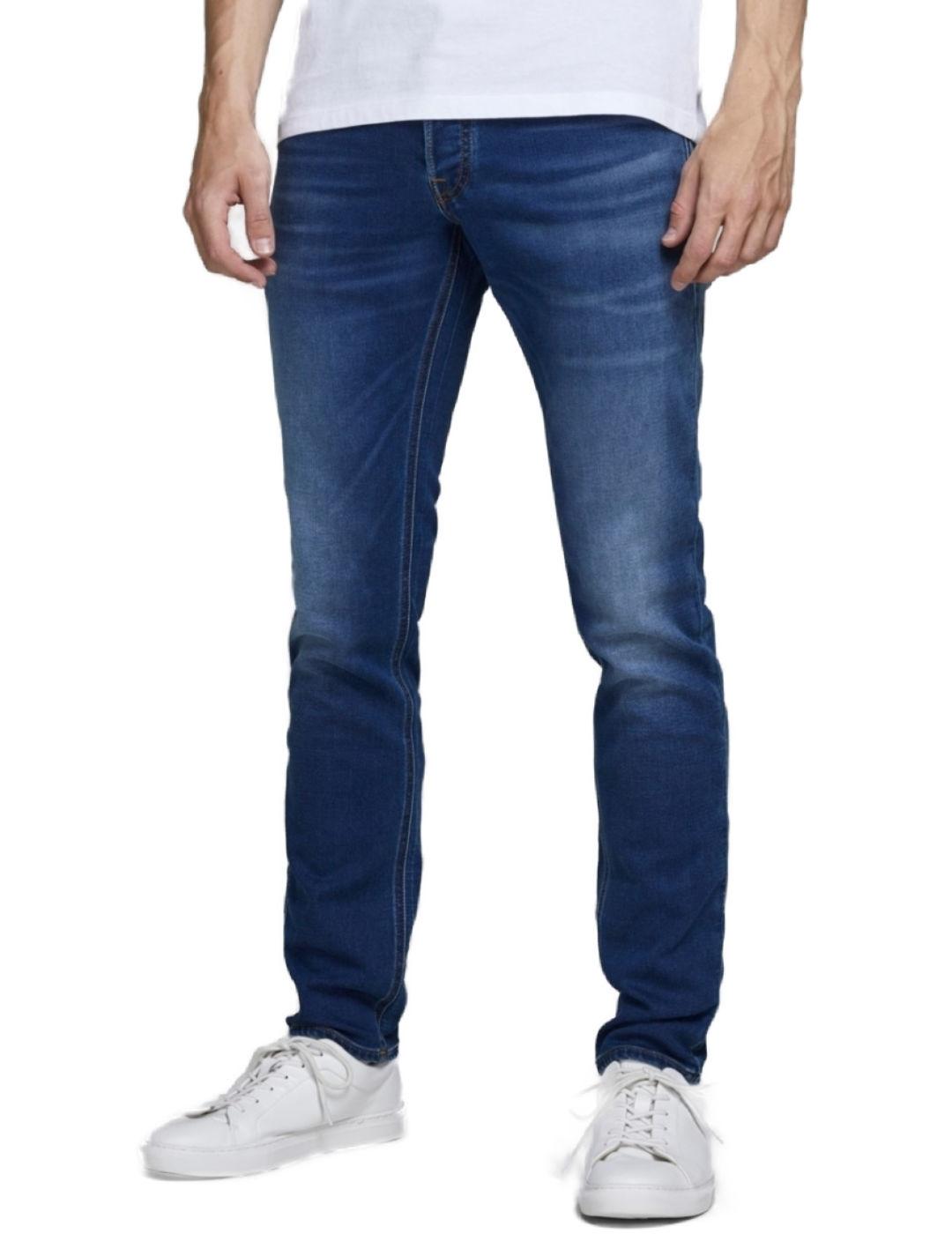 Pantalón vaquero Jack/df01Jones Glenn slim azul medio de hombre