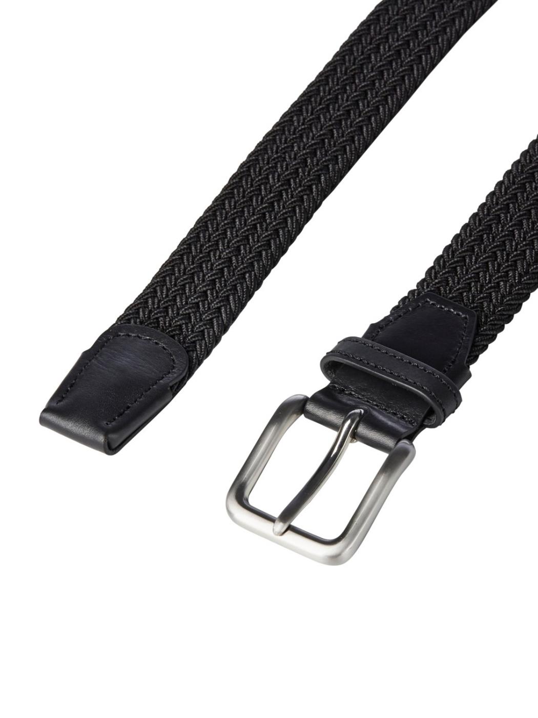 Cinturón Jack&Jones Spring trenzado negro hombre-&