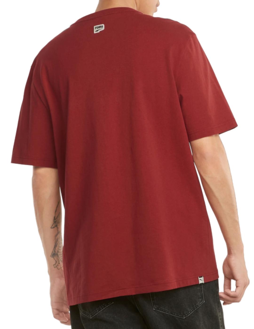 Camiseta Puma Downtown granate para hombre-z
