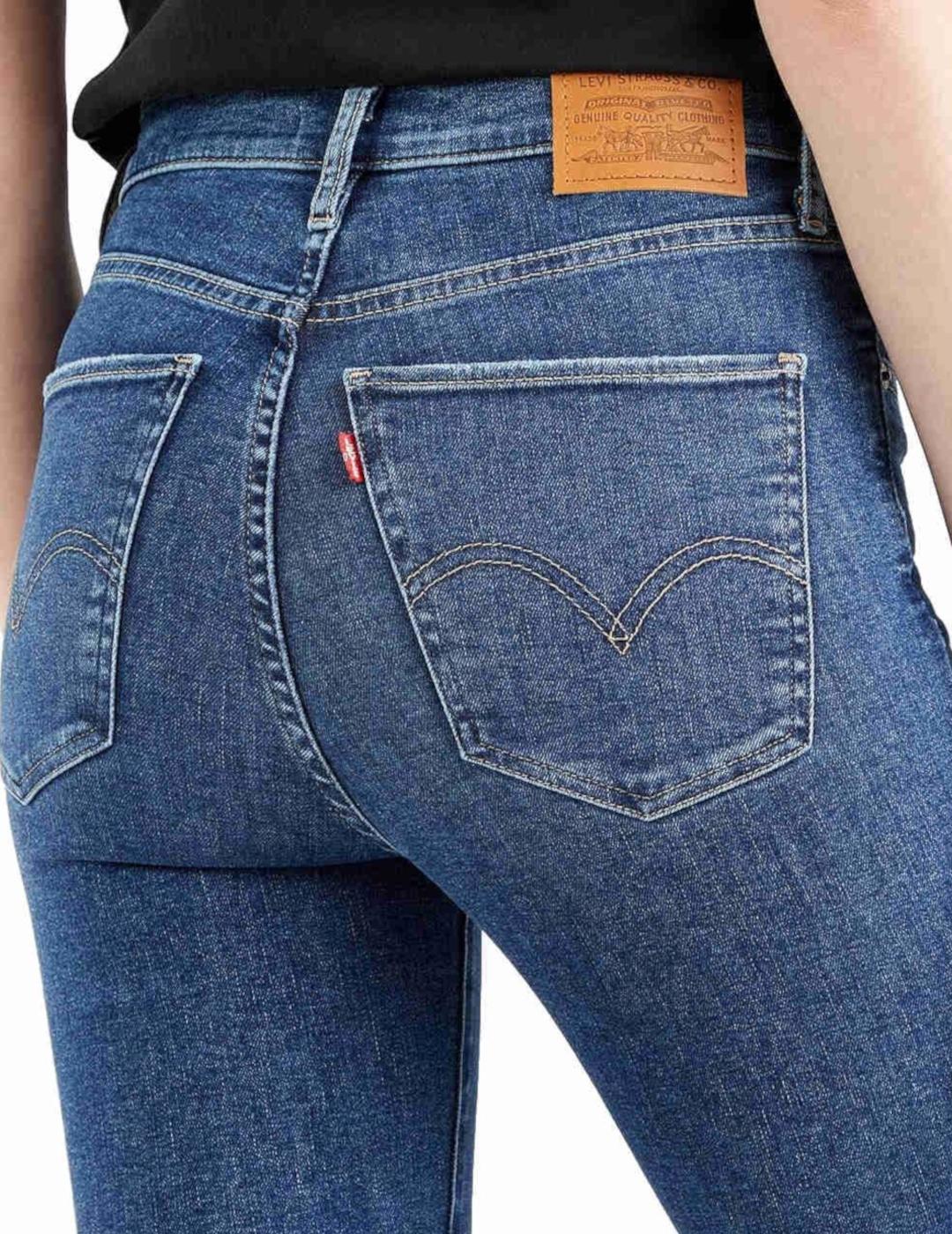 Pantalón vaquero Levis Mile High azul mujer-&