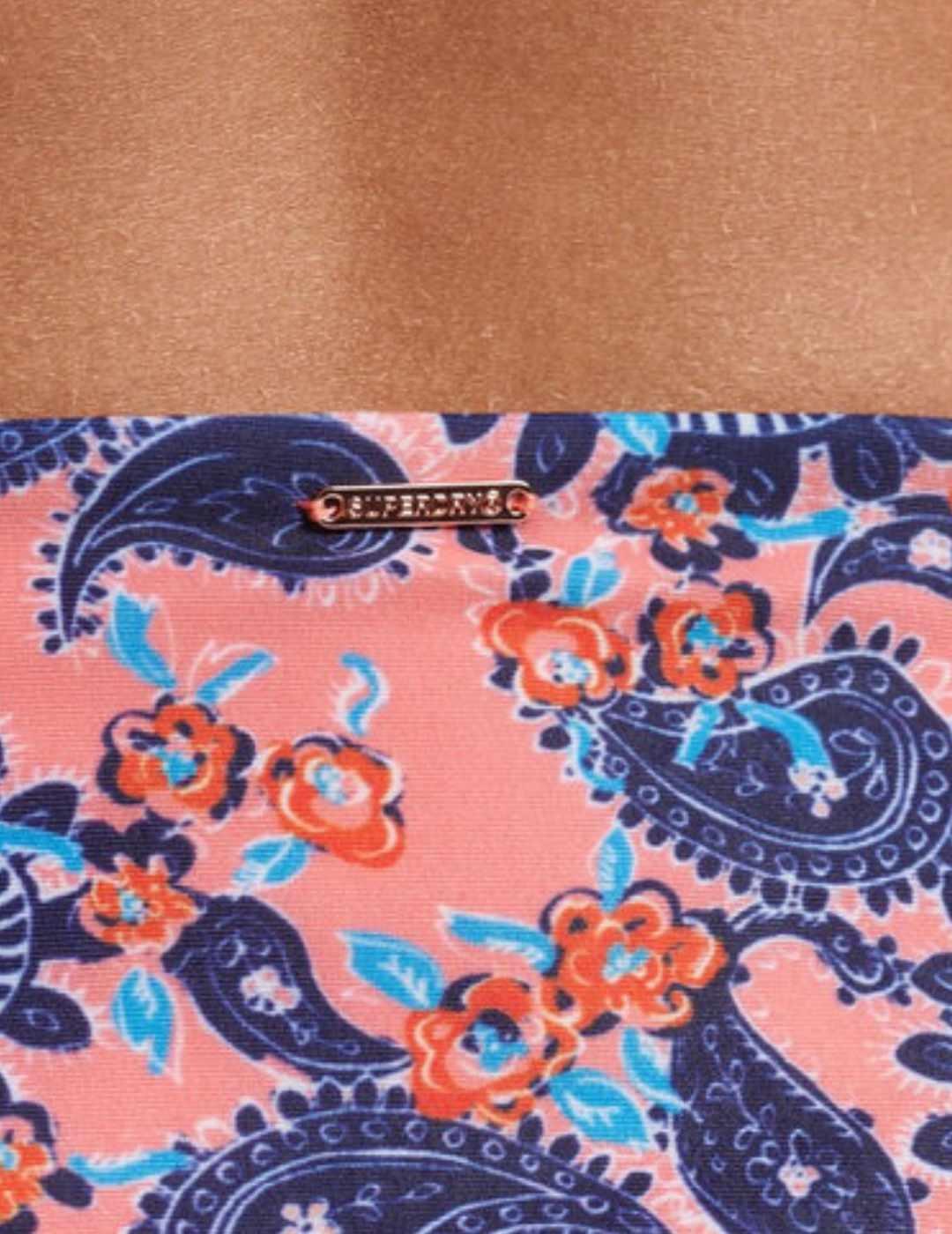 Braga Superdry bikini Surf marino/coral para mujer-a