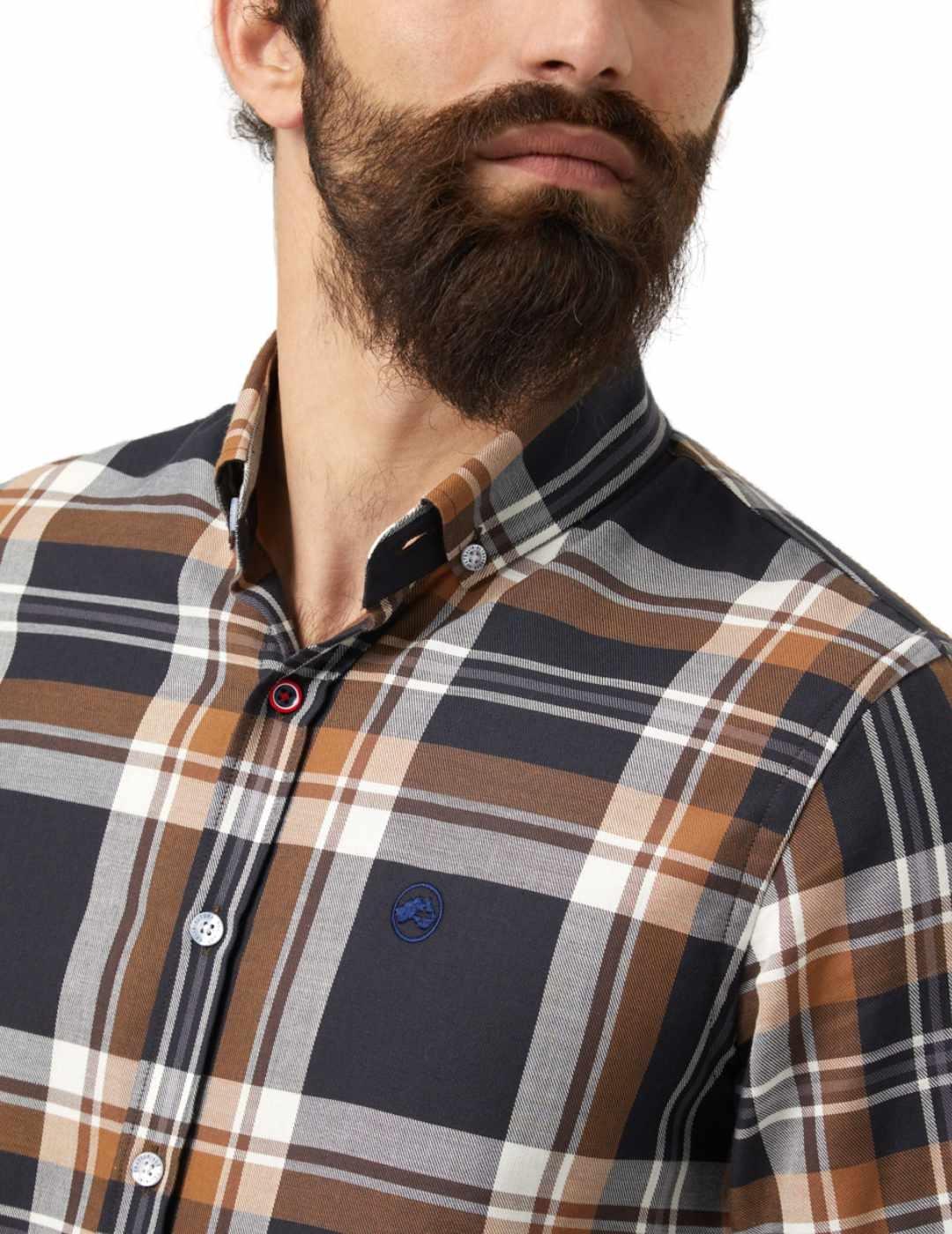 Camisa Altonadock azul marino para hombre -b