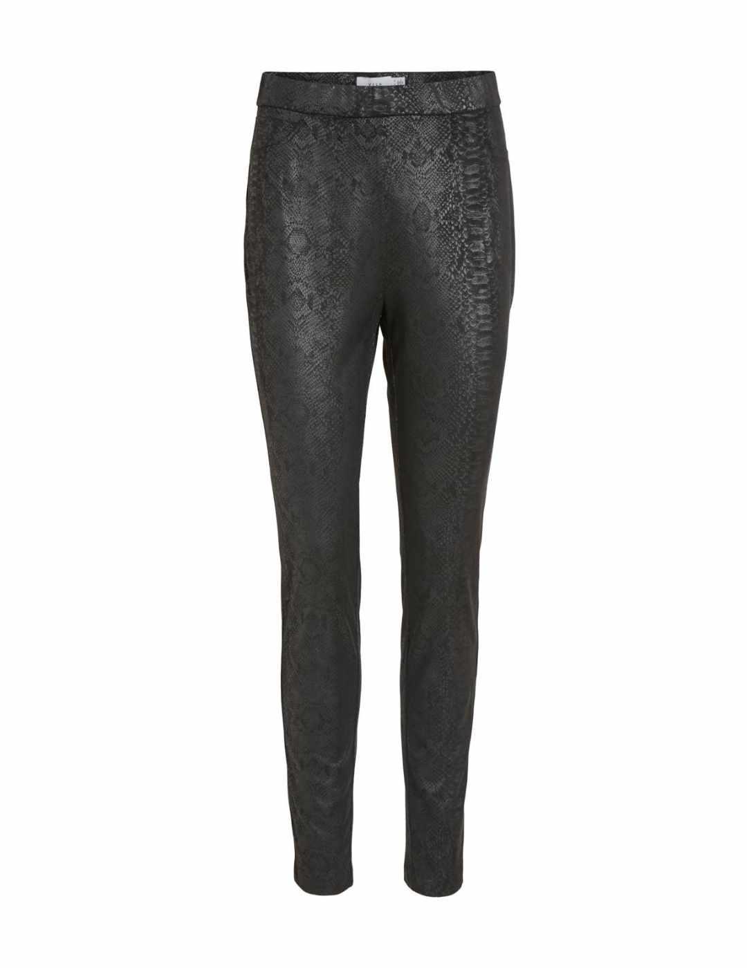Leggins Vila Pines negro estampado serpiente para mujer