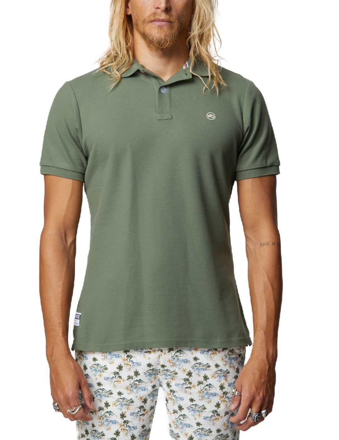 Polo Altona verde oscuro para hombre