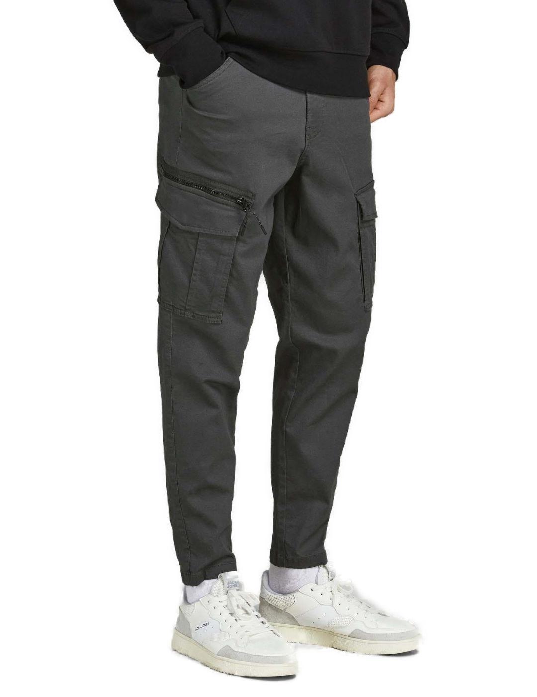 Pantalón Jack&Jones Stace cargo tapered gris para hombre