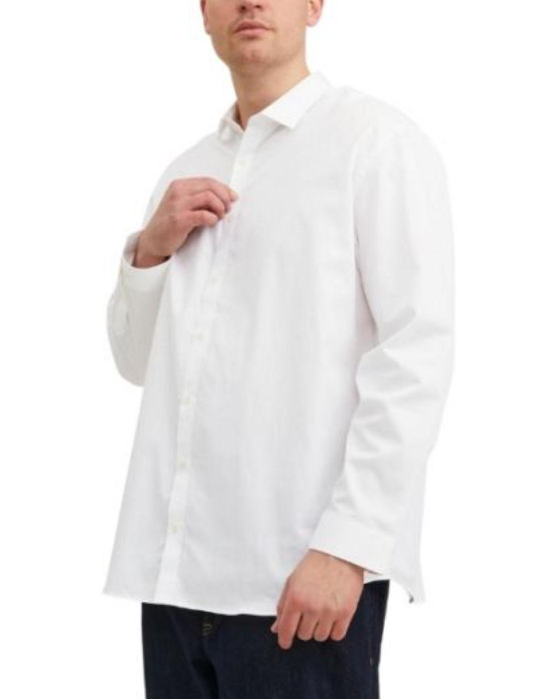 Camisa Jack&Jones PLUS Cardiff blanco de hombre