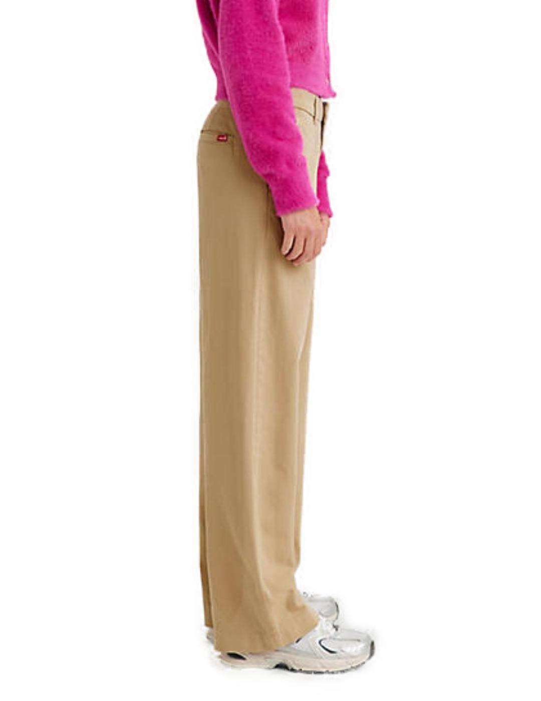 Pantalón Levi´s baggy beige talle medio de mujer
