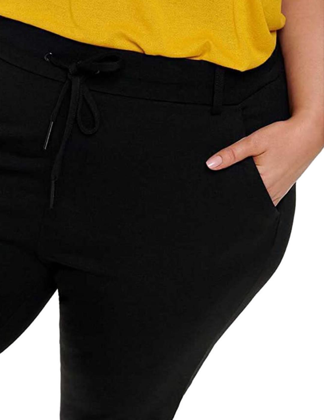 Pantalon Only Carmakoma negro para mujer-&