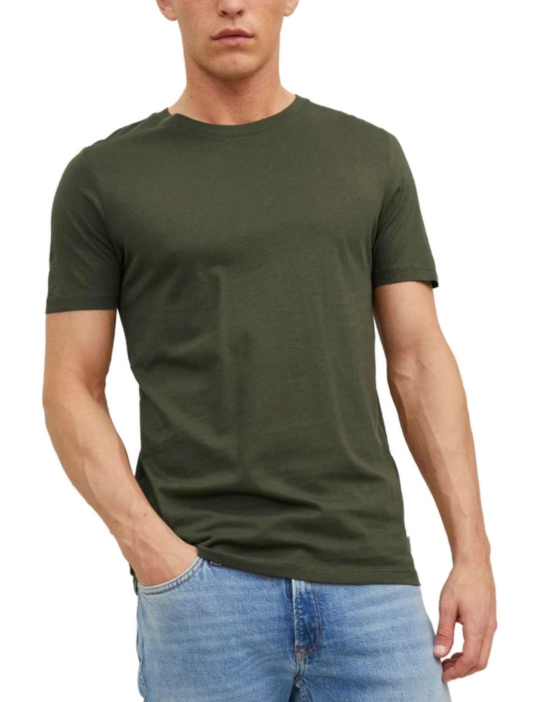 Camiseta Jack&Jones Organic verde manga corta de hombre