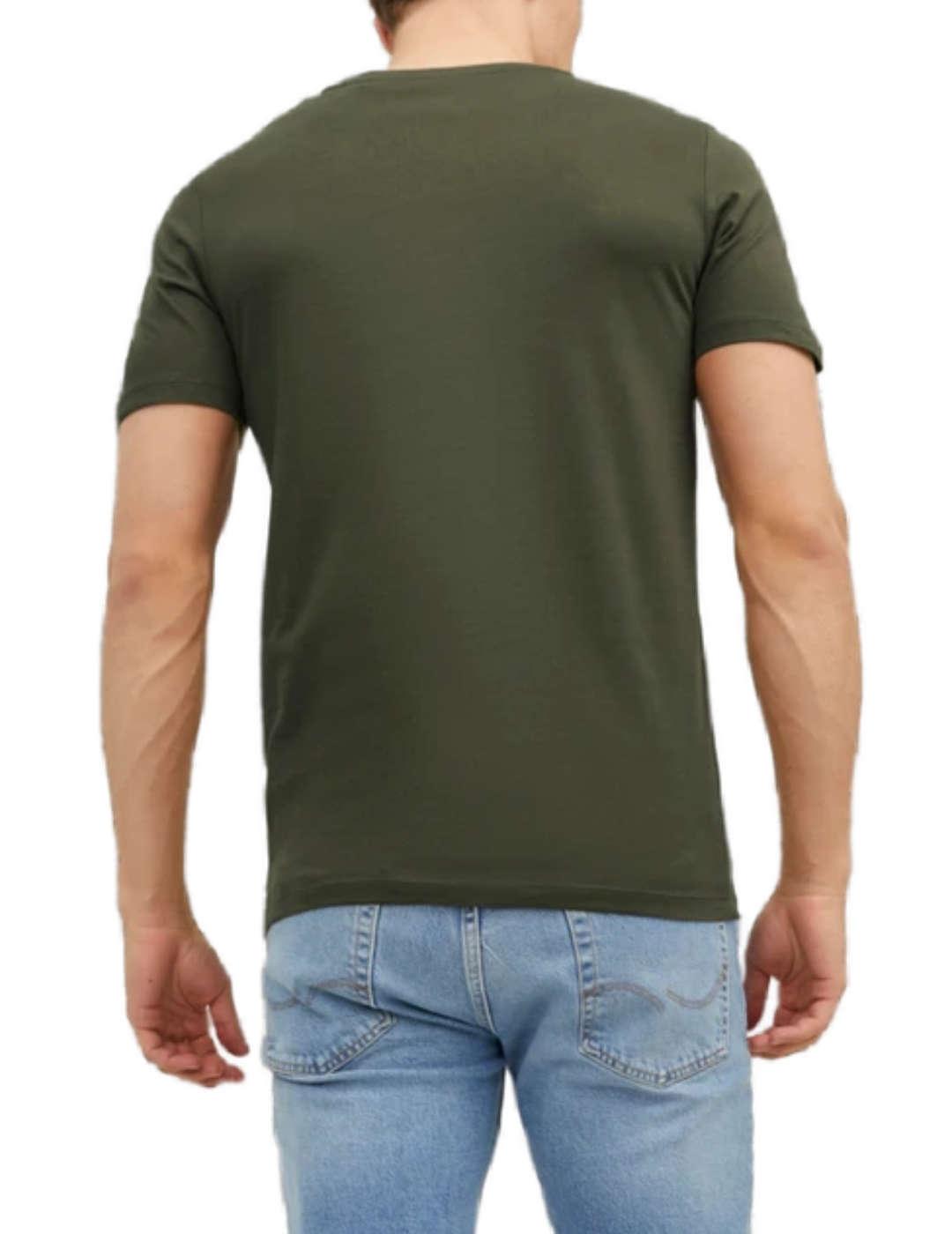 Camiseta Jack&Jones Organic verde manga corta de hombre