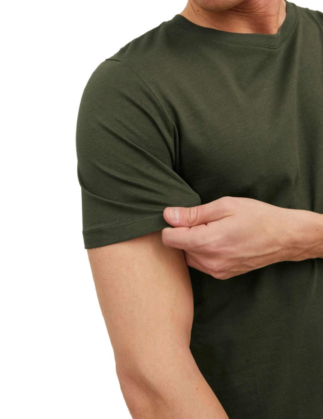 Camiseta Jack&Jones Organic verde manga corta de hombre