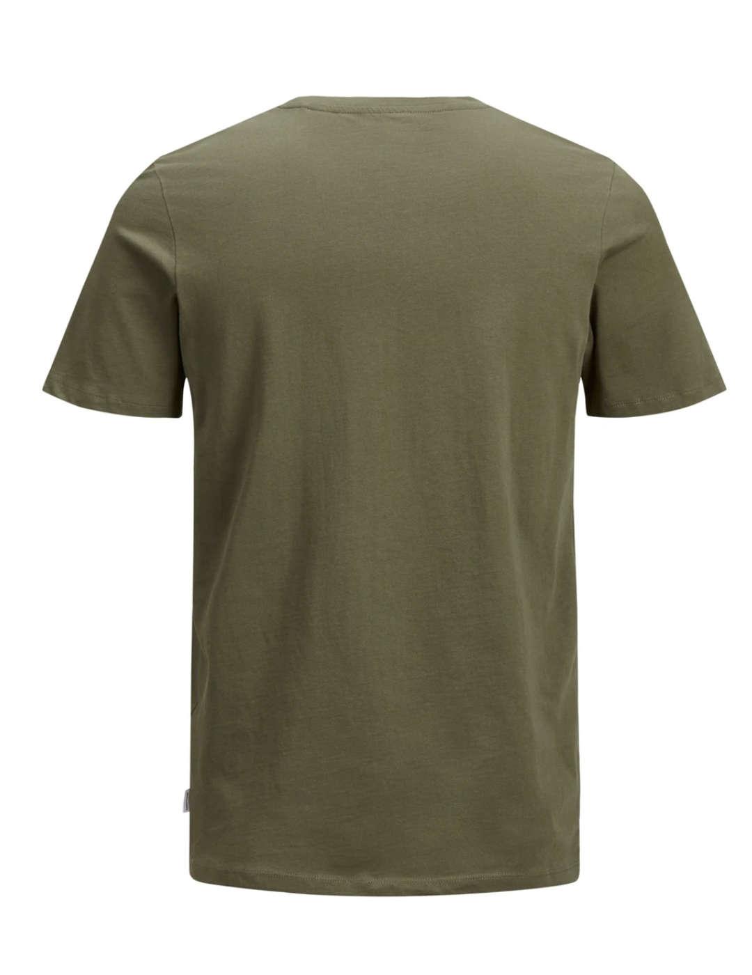 Camiseta Jack&Jones Organic verde manga corta de hombre