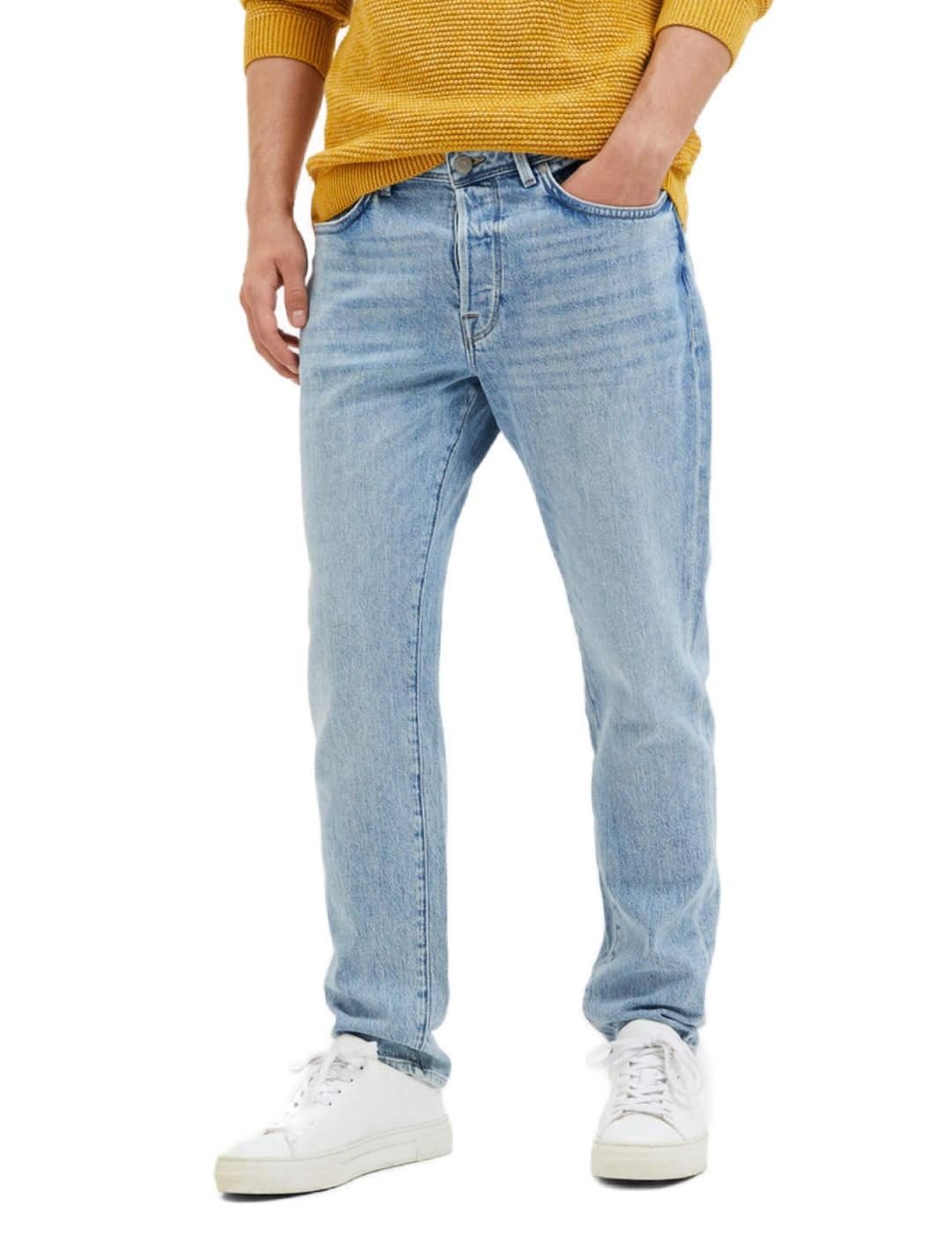 Pantalón vaquero Selected Slim Taper azul claro para hombre