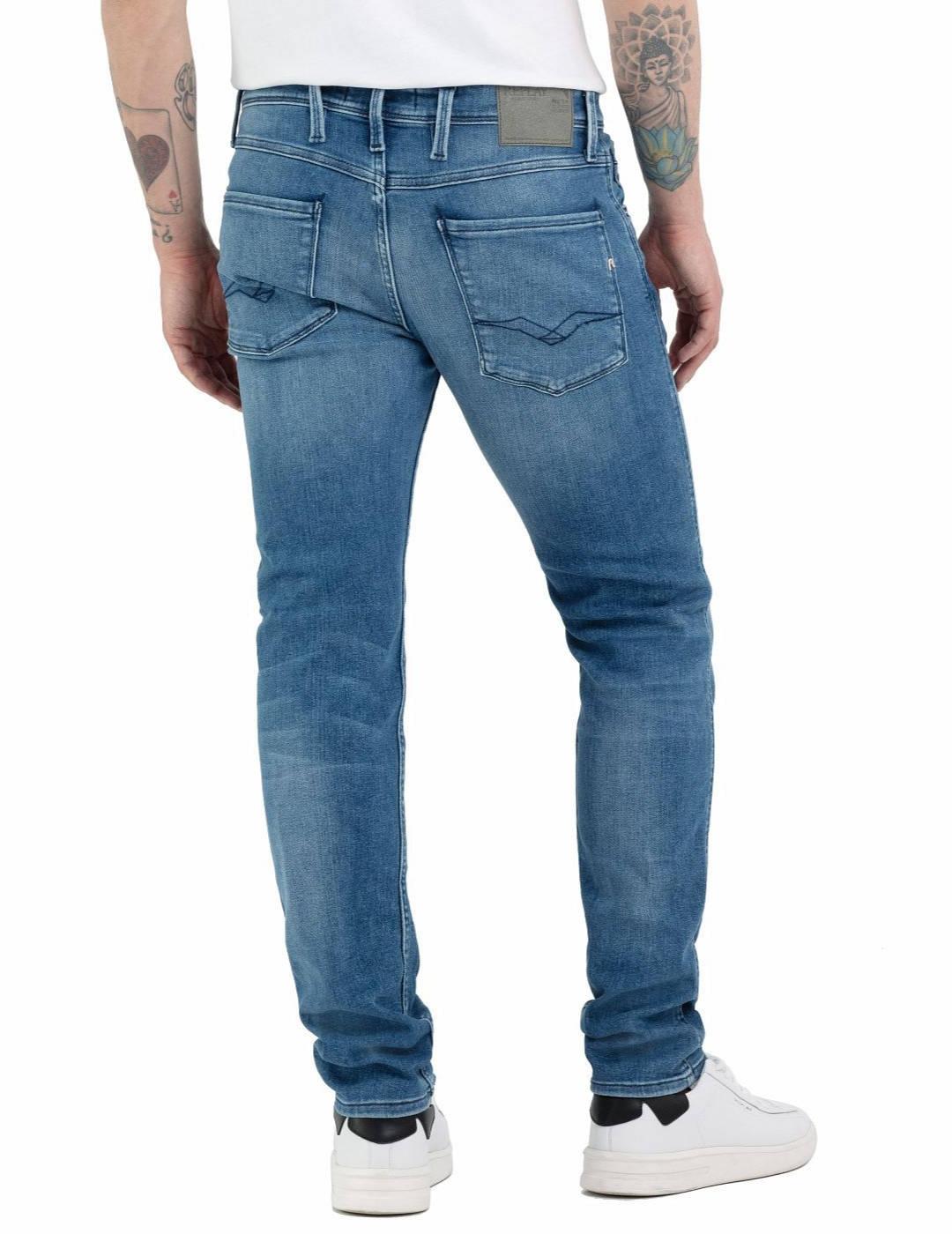 Pantalón vaquero Replay Anbass azul para hombre