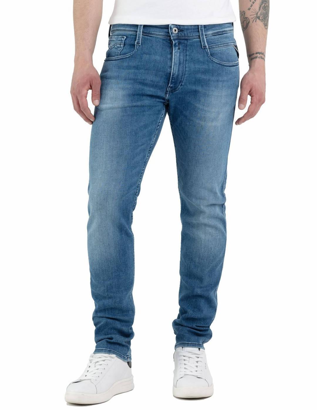 Pantalón vaquero Replay Anbass azul para hombre