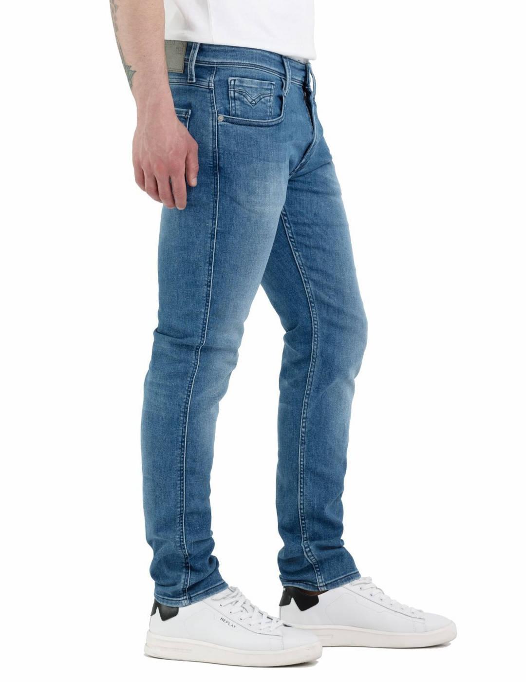 Pantalón vaquero Replay Anbass azul para hombre