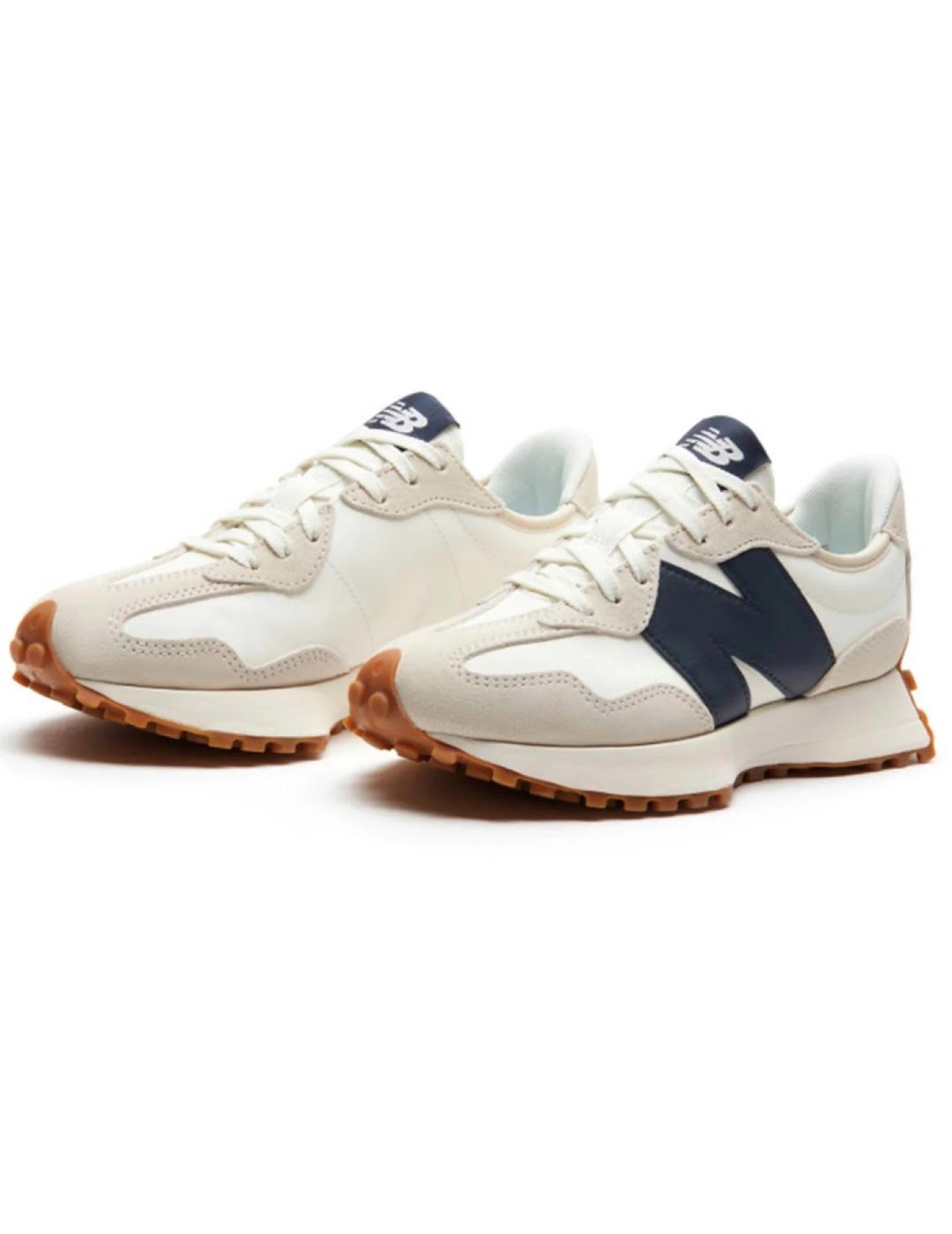 Zapatillas New Balance WS327KB blancas 'N' marino unisex