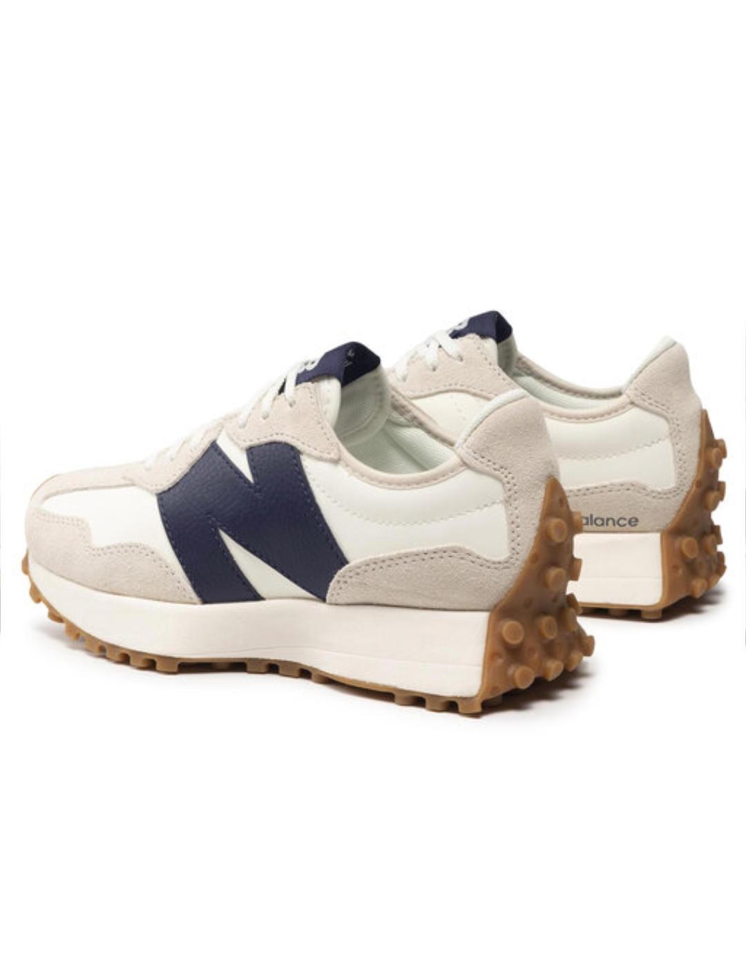 Zapatillas New Balance WS327KB blancas 'N' marino unisex