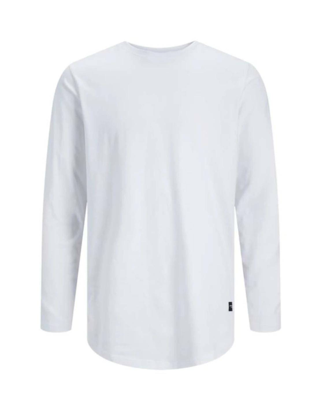 Camiseta Jack&Jones manga larga blanca hombre