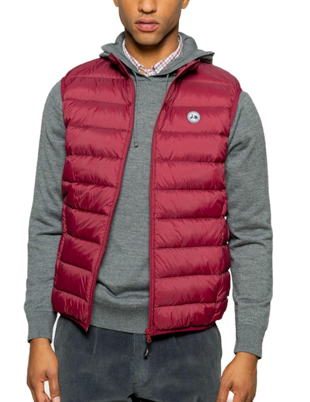 Chaleco Scotta Classic pluma rojo burdeos para hombre
