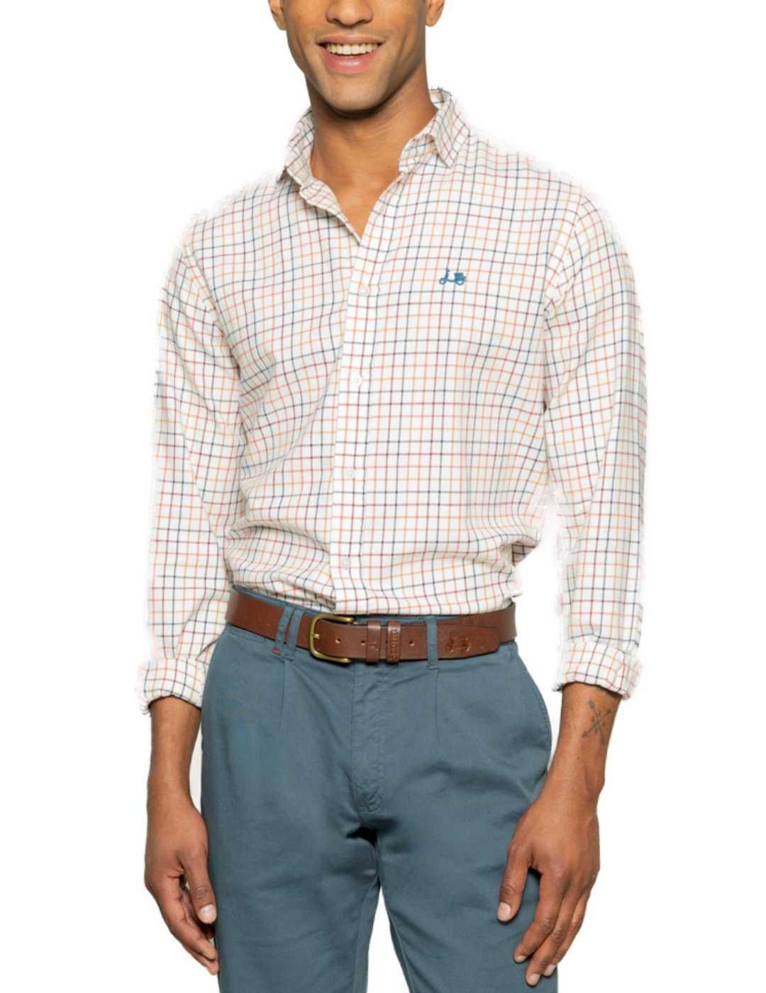 Camisa Scotta Classic Viyela crudo cuadros para hombre