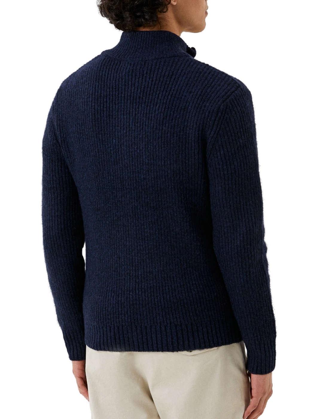 Chaqueta Replay azul marino en mezcla de lana para hombre