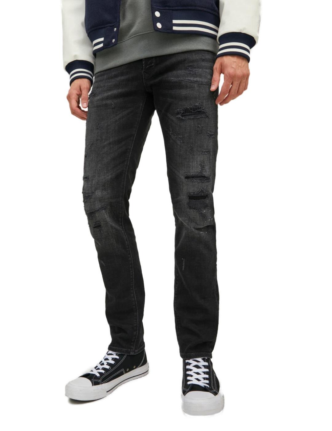 Pantalón vaquero Jack&Jones Glenn negro roto para hombre