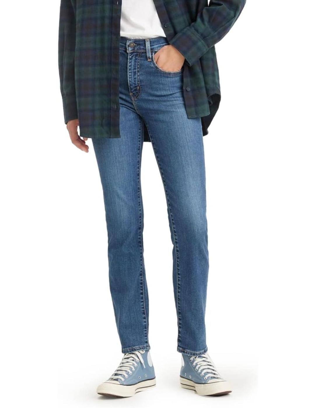 Vaqueros Levi's 724 slim straight azul de mujer-Sg