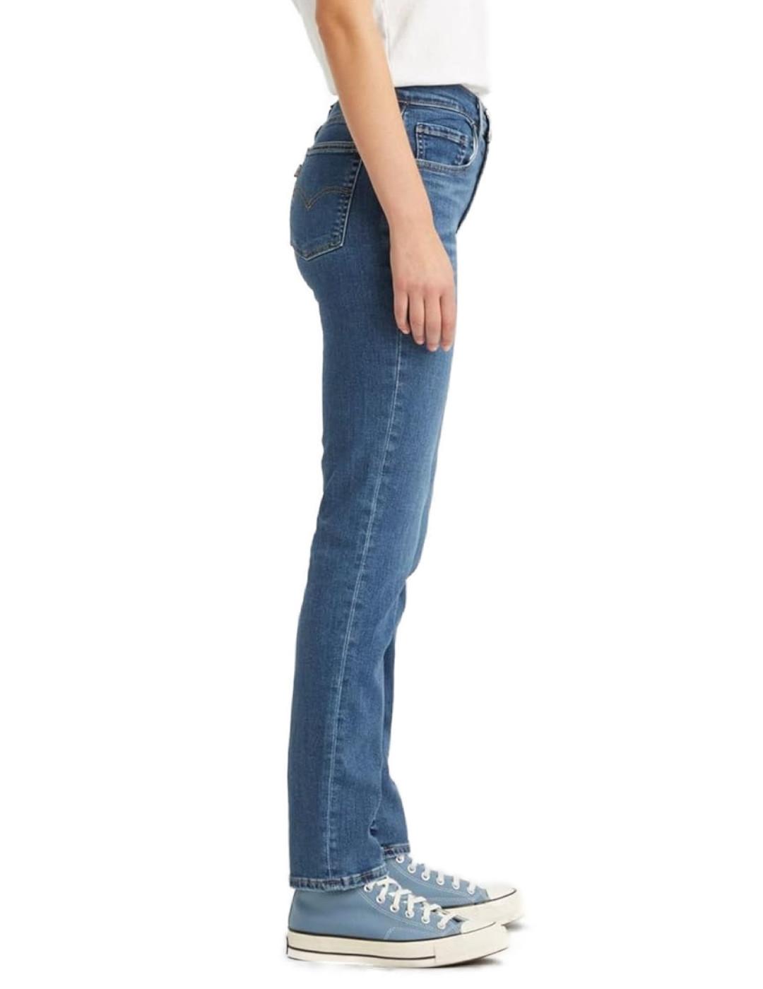 Vaqueros Levi's 724 slim straight azul de mujer-Sg