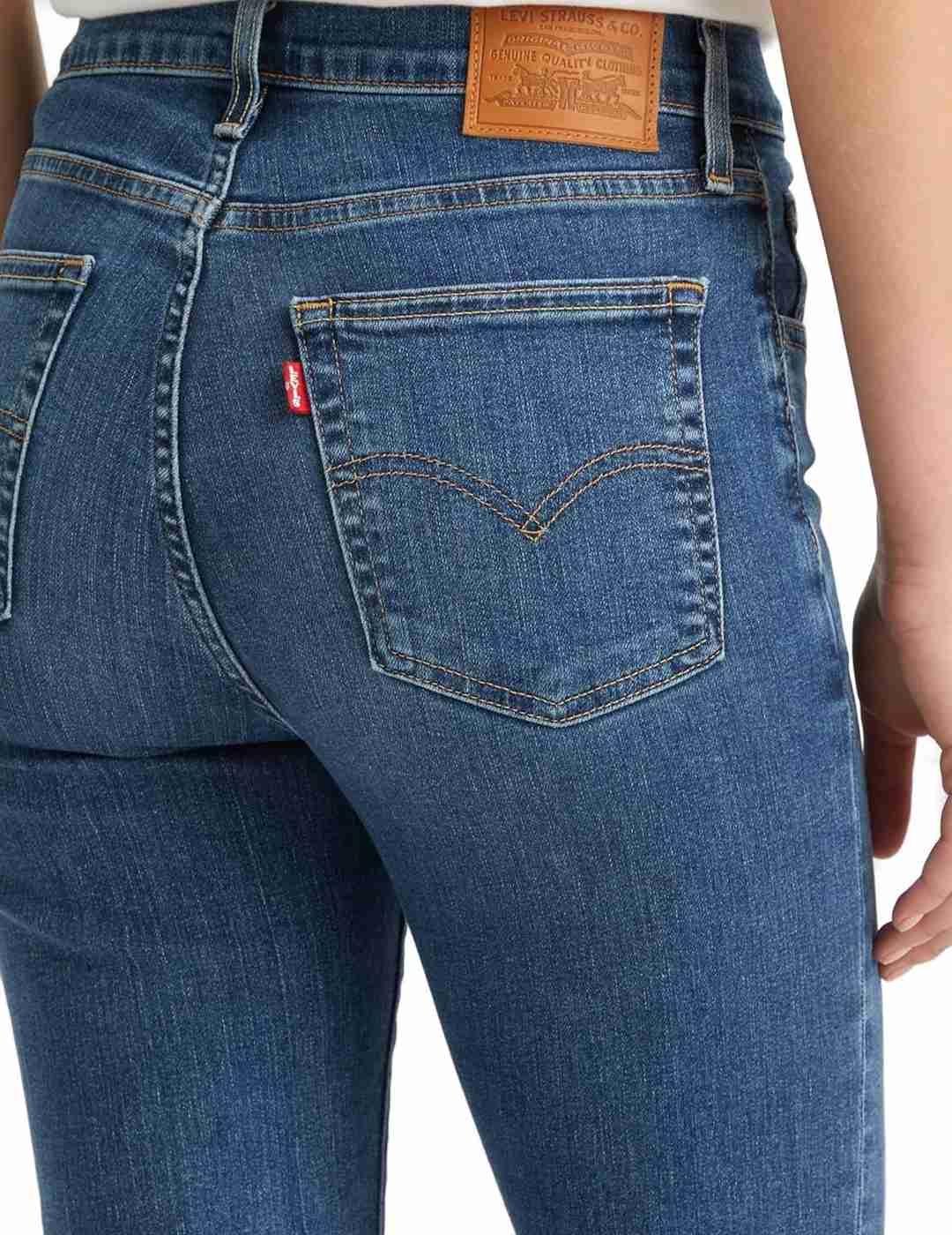 Vaqueros Levi's 724 slim straight azul de mujer-Sg