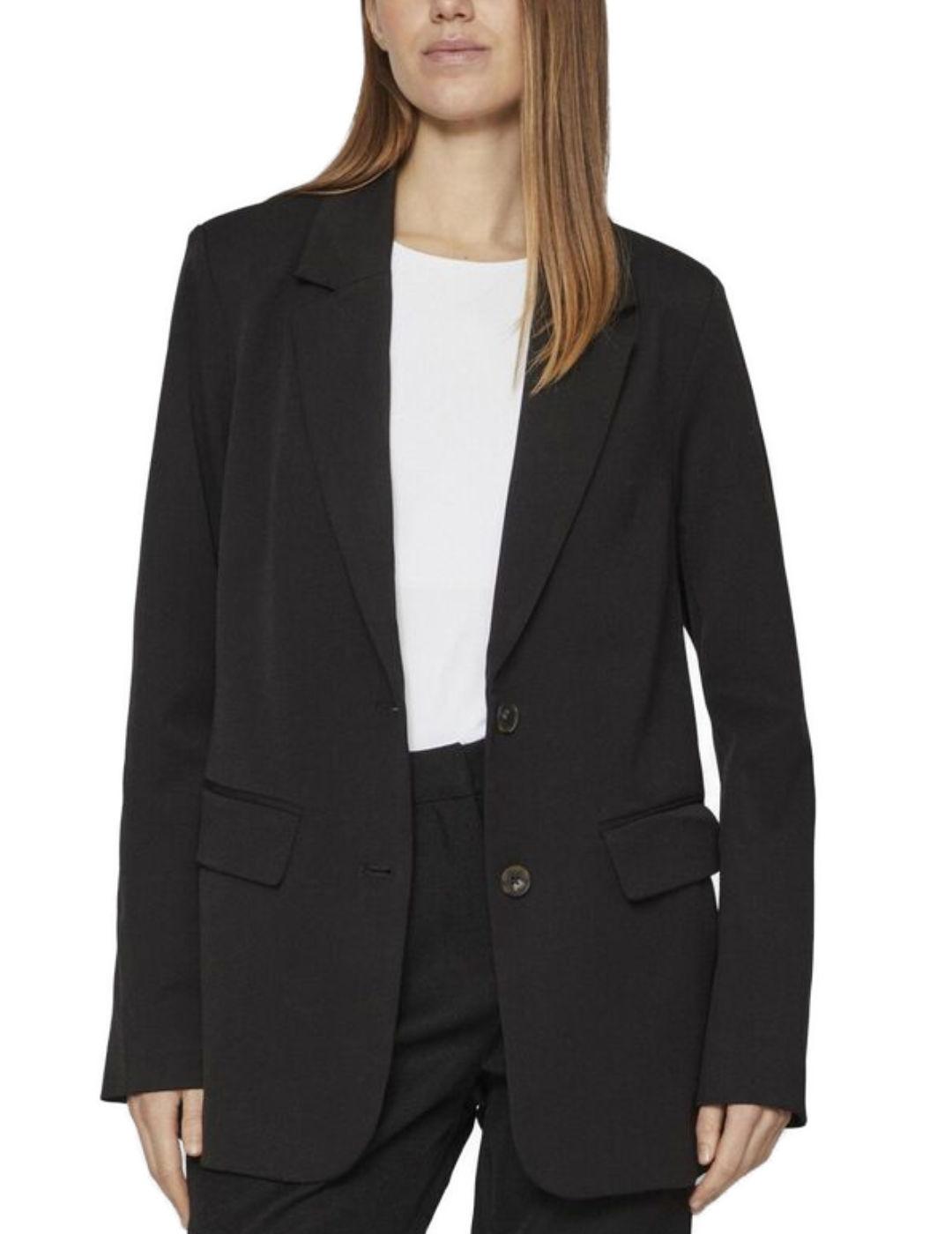 Chaqueta blazer Vila Arone negro loose fit para mujer
