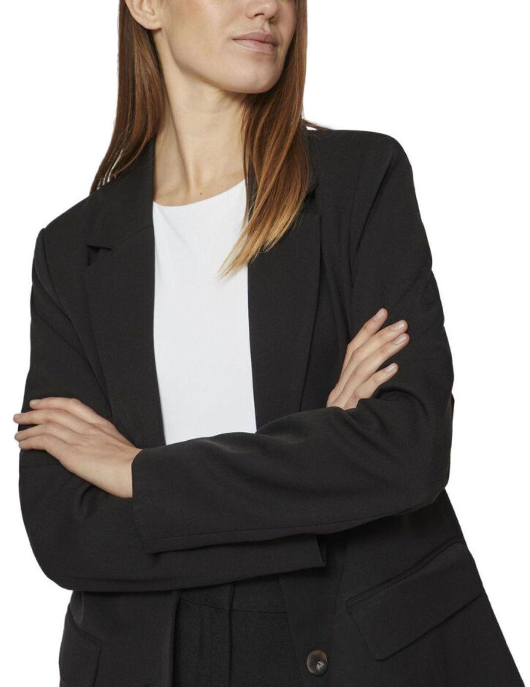 Chaqueta blazer Vila Arone negro loose fit para mujer