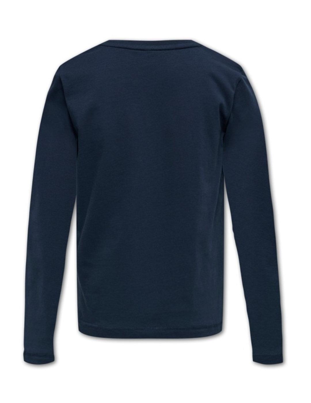 Camiseta Only Kids Fiona marino estrellas manga larga niña