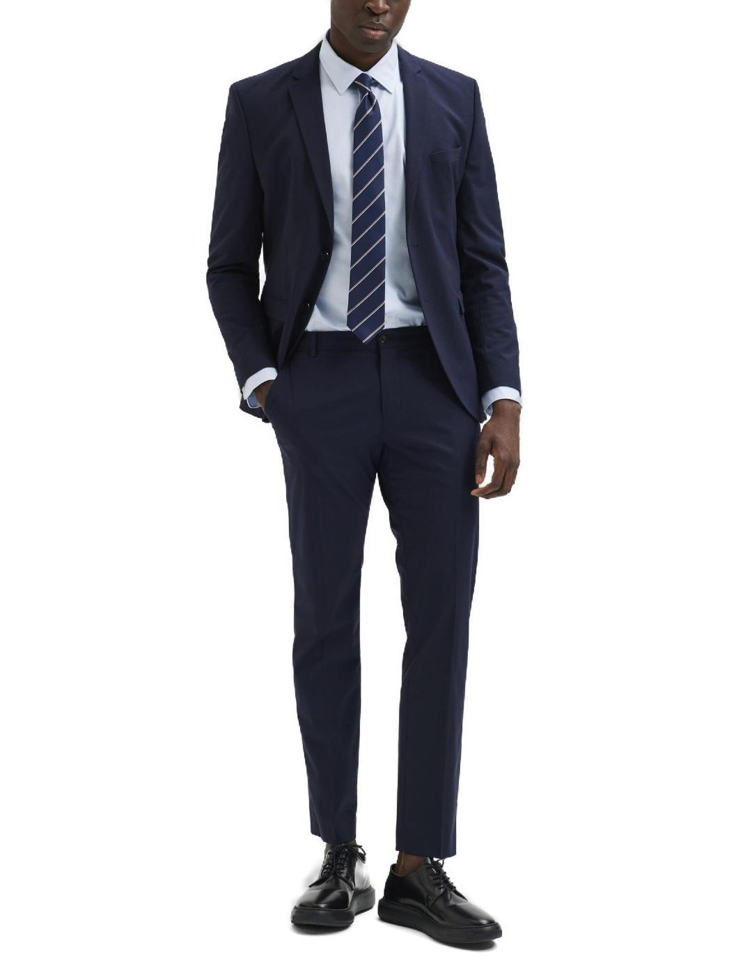 Pantalón Selected Mylologan de traje azul marino de hombre