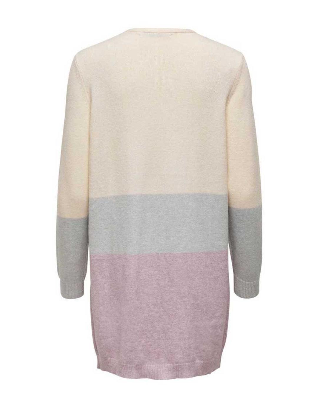 Cárdigan Only Queen de manga larga multicolor para mujer