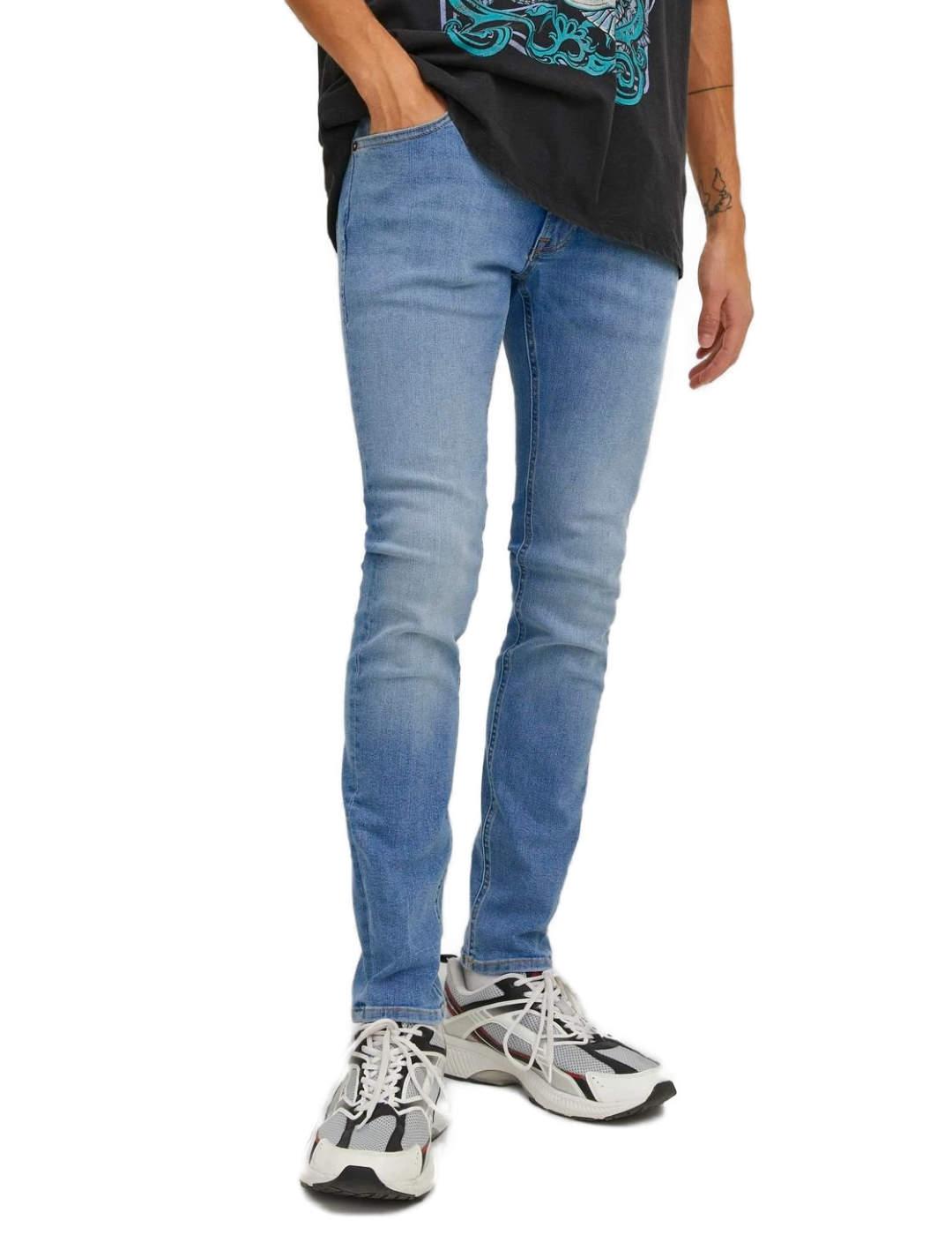 Pantalón vaquero Jack/df01Jones Liam skinny azul claro de hombre