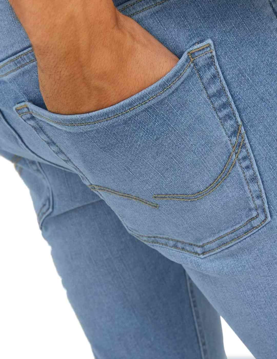 Pantalón vaquero Jack/df01Jones Liam skinny azul claro de hombre