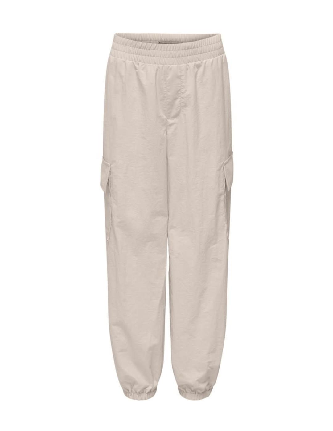 Pantalón cargo Only Kids Echo beige con puño para niña