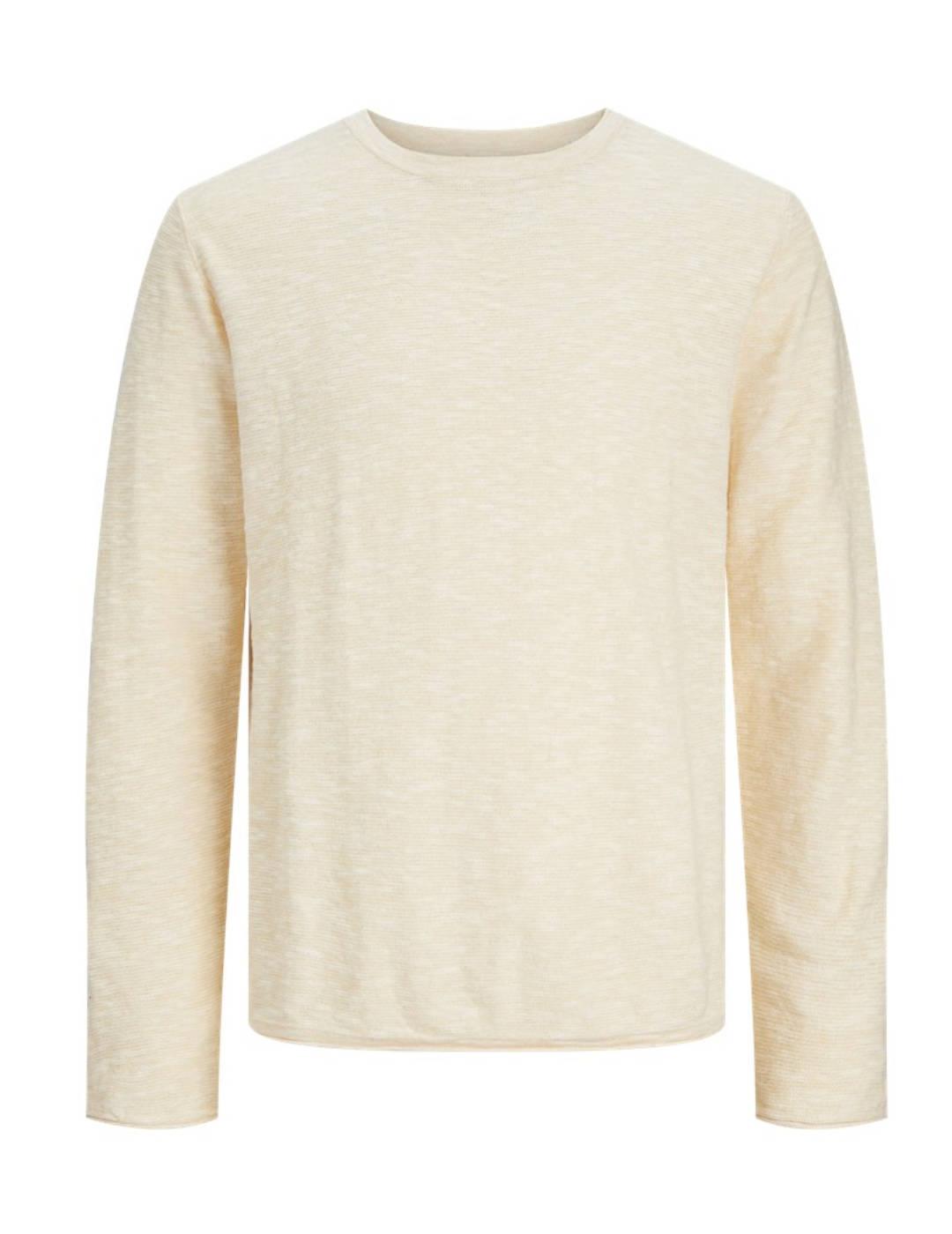 Jersey Jack&Jones Linen naranja de punto fino para hombre