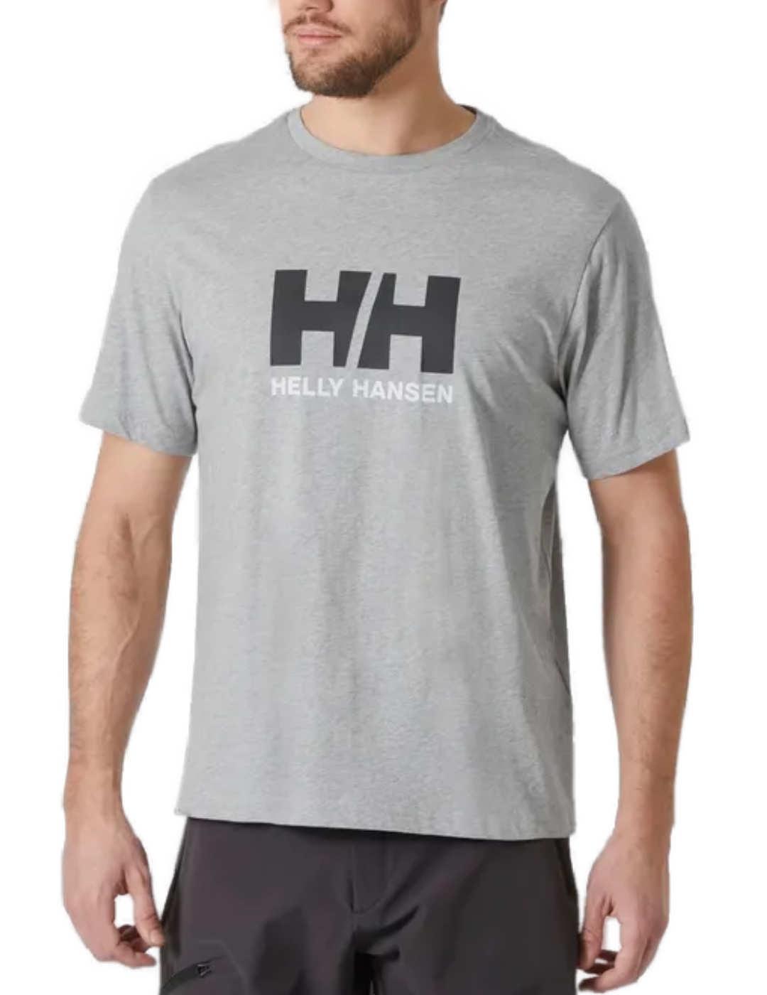 Camiseta Helly Hansen gris claro manga corta para hombre