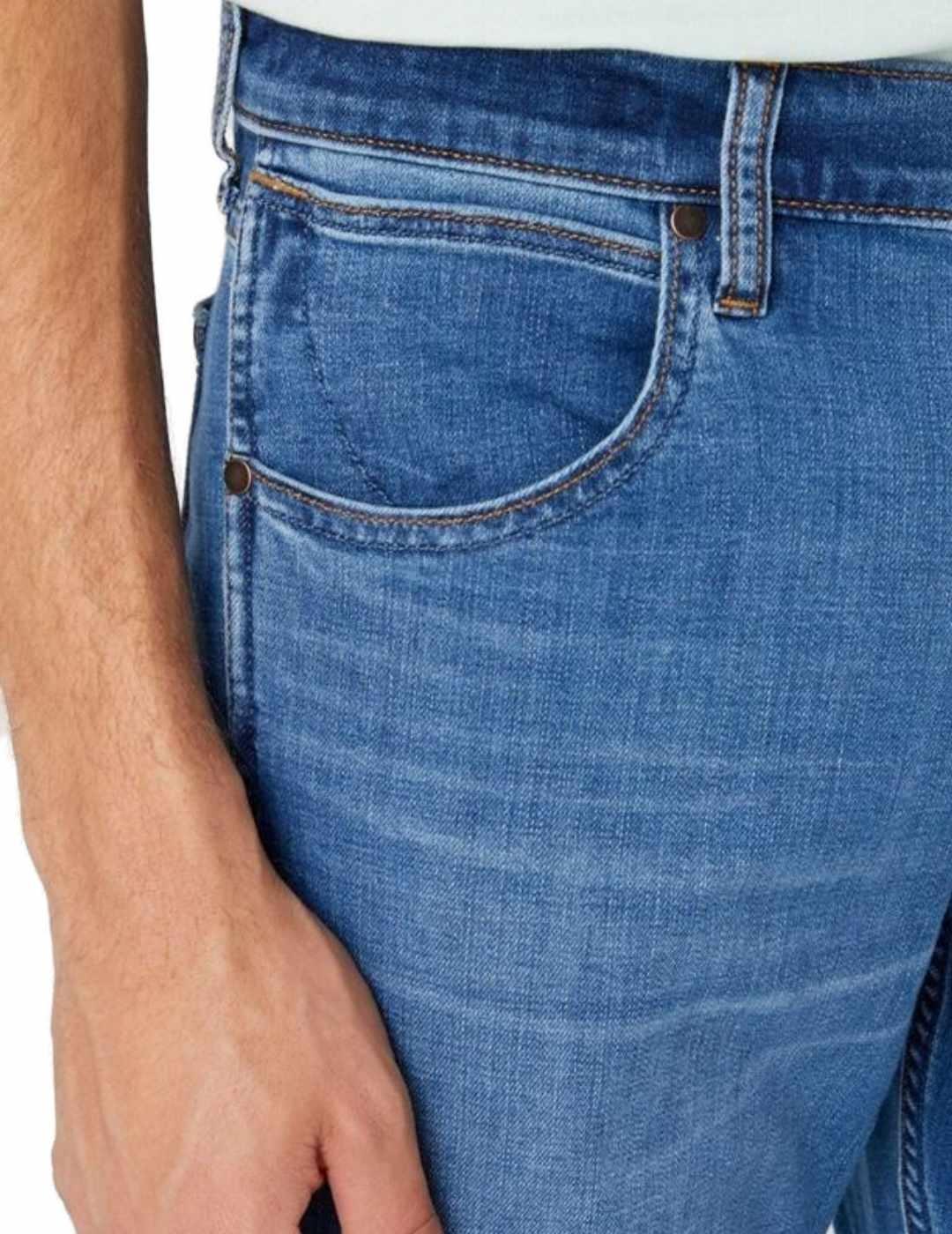 Pantalón vaquero Wrangler Greensbor azul medio slim hombre