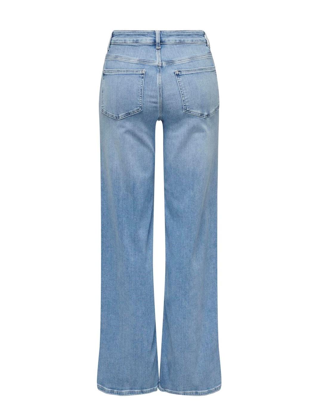 Pantalón vaquero Only Madison azul claro acampanado de mujer