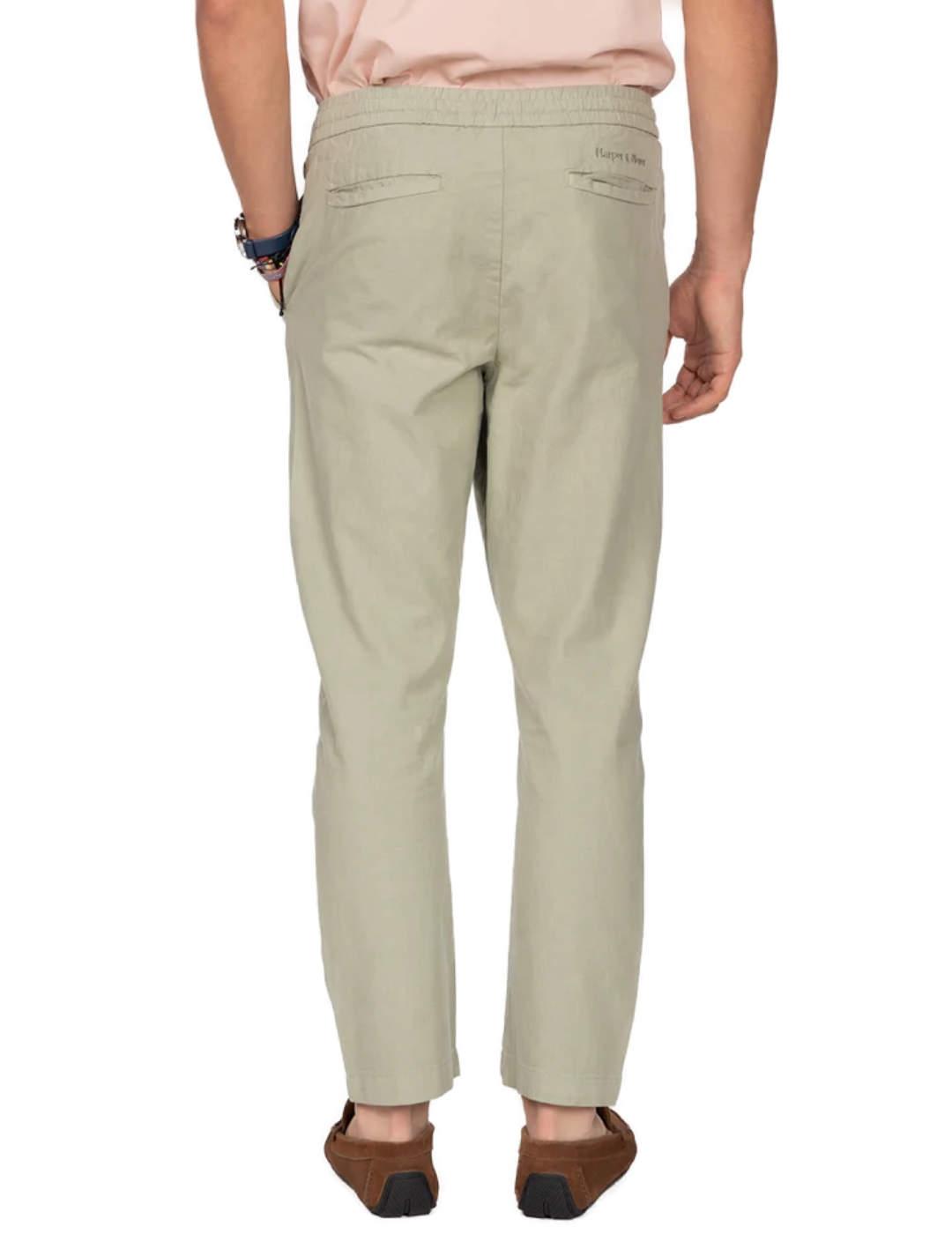 Pantalón de lino Harper & Neyer Minnesota verde para hombre