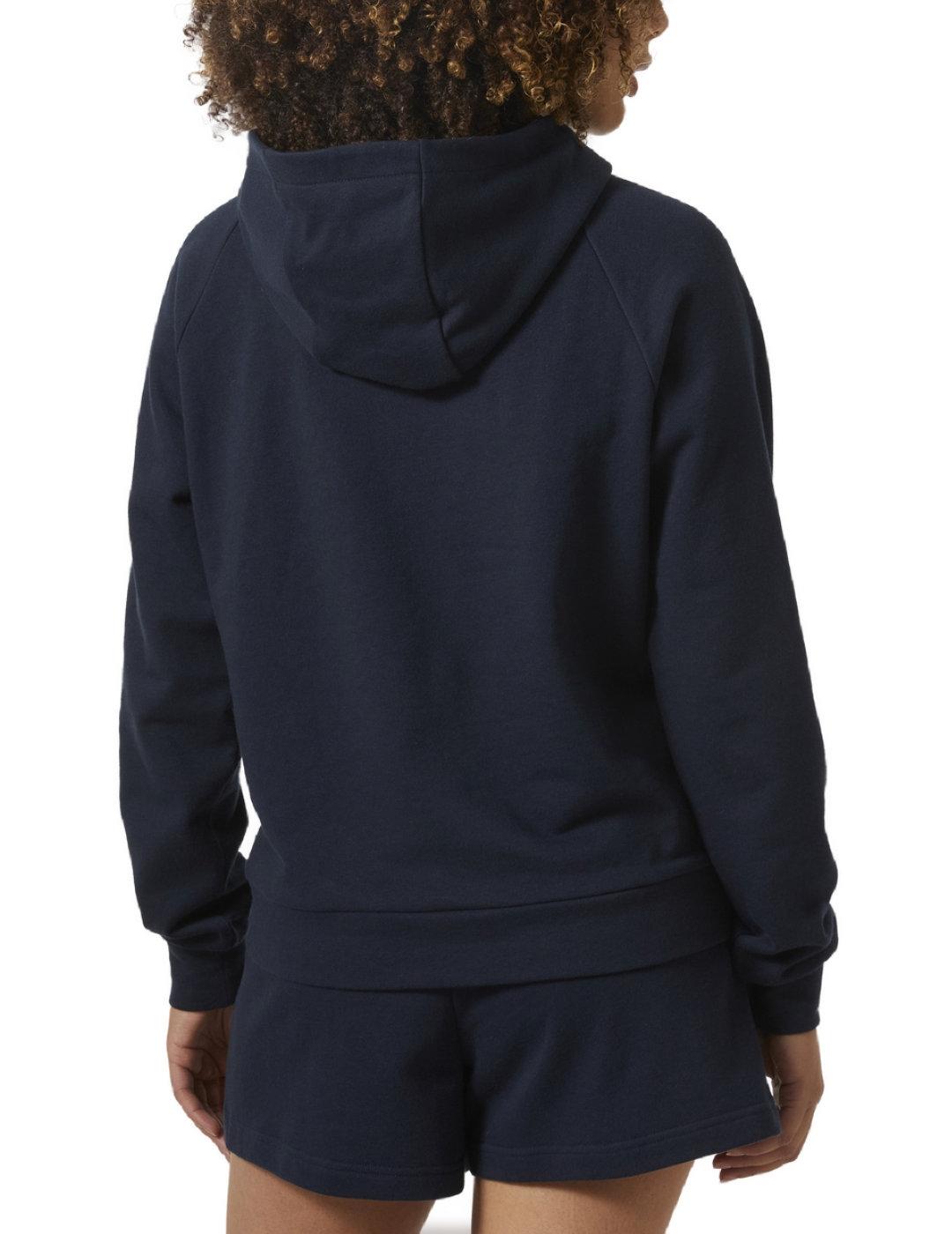 Sudadera Helly Hansen marino logo colores y capucha de mujer