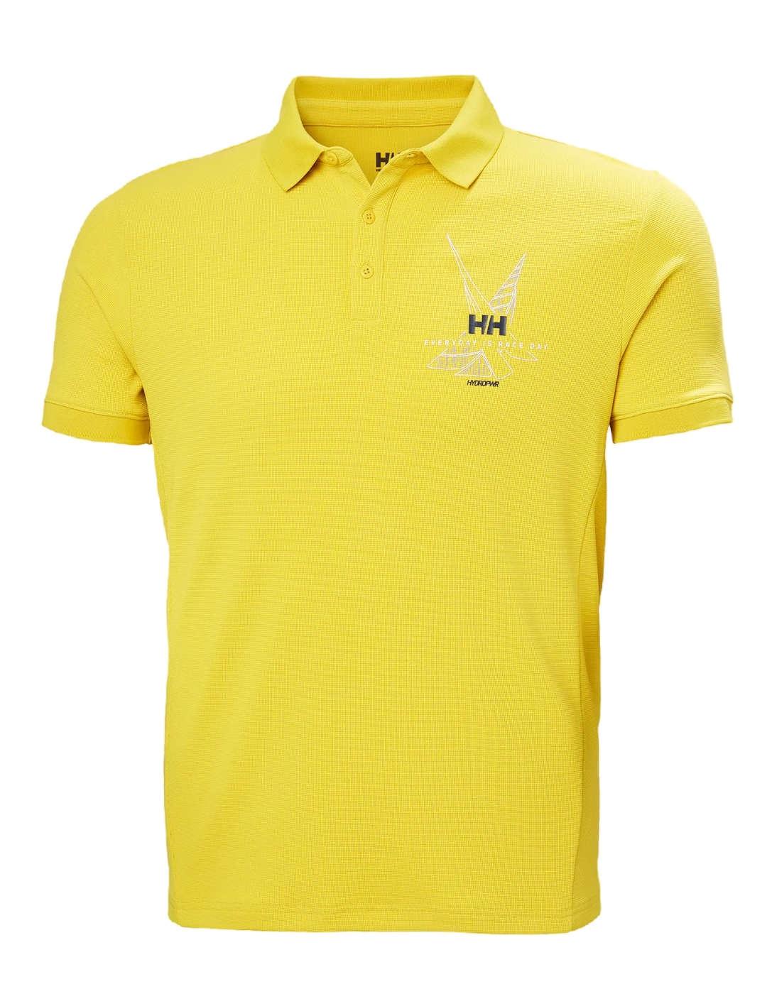 Polo Helly Hansen Race amarillo manga corta para hombre