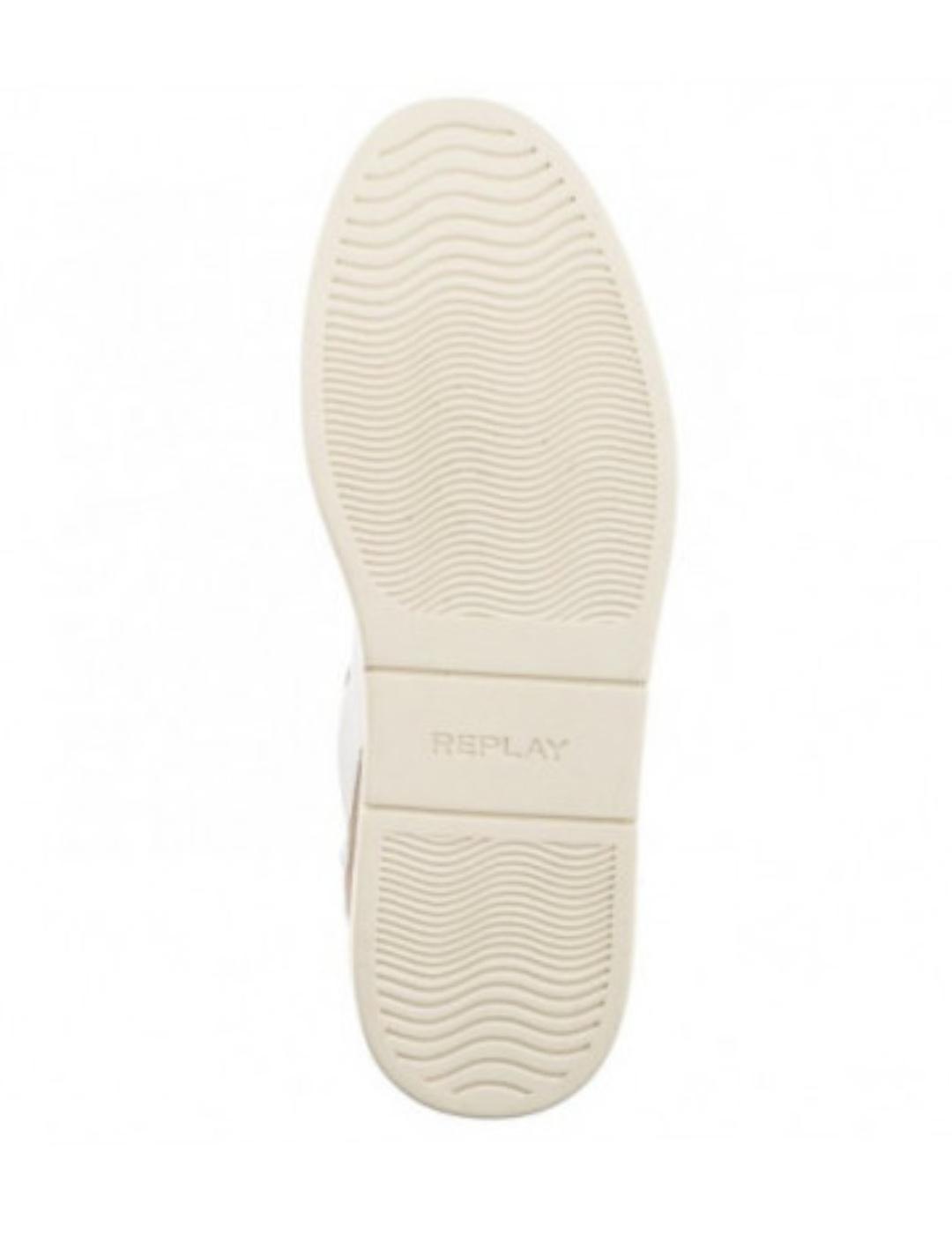 Zapatilla Replay Polys court blanco y beige de hombre