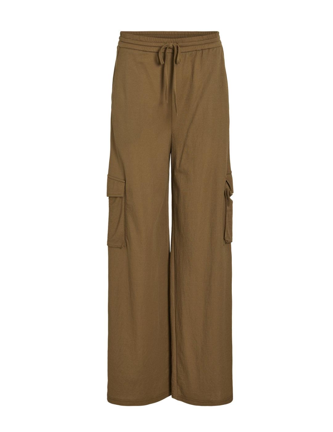 Pantalón cargo Vila Tikki verde de tela para mujer