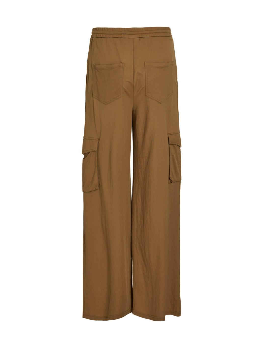 Pantalón cargo Vila Tikki verde de tela para mujer